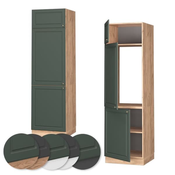 Fame-Line kylskåp, 60 cm, Country Gold Green, Vicco