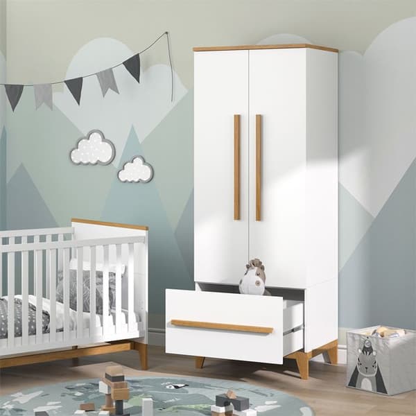 Barngarderob Malia, 70 x 186,8 cm, Vit, Vitalispa