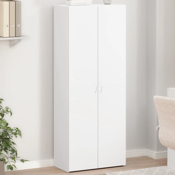 Dokumentskåp vit 60x32x153 cm konstruerat trä