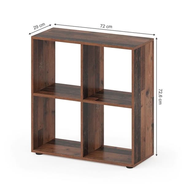 Vicco Tetra kubförvaring, antikt trä, 72 x 72,6 cm