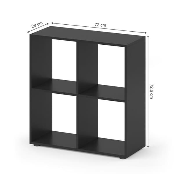 Vicco Tetra kubförvaring, Svart, 72 x 72,6 cm