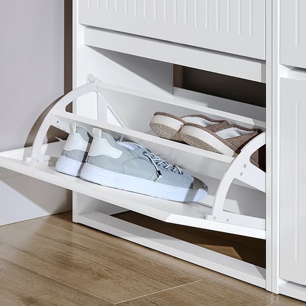 Rootz Skoopbevaringsskab - Skostativ - Skoholder - Justerbare hylder - MDF-materiale - 61 cm x 120 cm x 26 cm