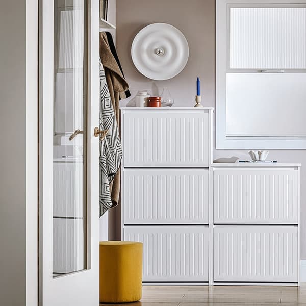 Rootz Skoopbevaringsskab - Skostativ - Skoholder - Justerbare hylder - MDF-materiale - 61 cm x 120 cm x 26 cm