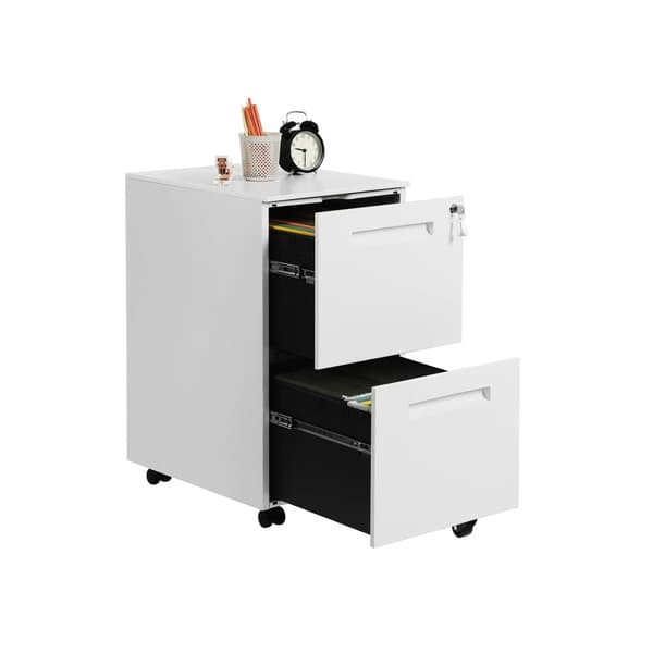 Container Drawer Unit - Mobile Chest of skuffer - Arkivskab med 2 låselige skuffer