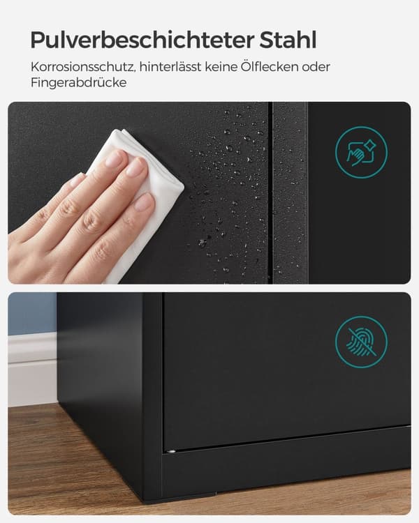 Garageopbevaringsskab - stål - grå