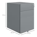 Miniatyrbillede 3 af 5: Rootz Office Rolling Container - Arkivskab - Opbevaringsorganisering - Stål holdbarhed - 39cm x 48cm x 59cm