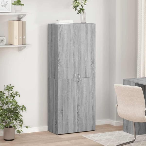 vidaXL arkivskab 60x32x153 cm konstrueret træ grå sonoma-eg