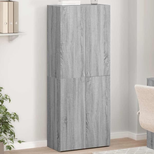 vidaXL arkivskab 60x32x153 cm konstrueret træ grå sonoma-eg