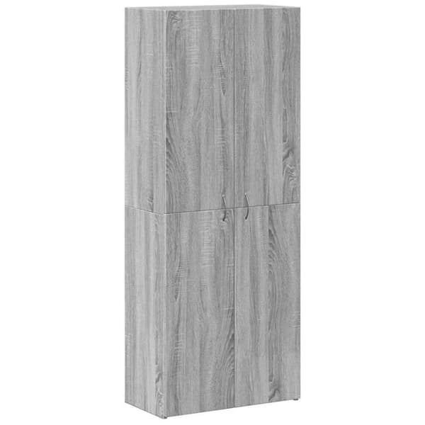 vidaXL arkivskab 60x32x153 cm konstrueret træ grå sonoma-eg