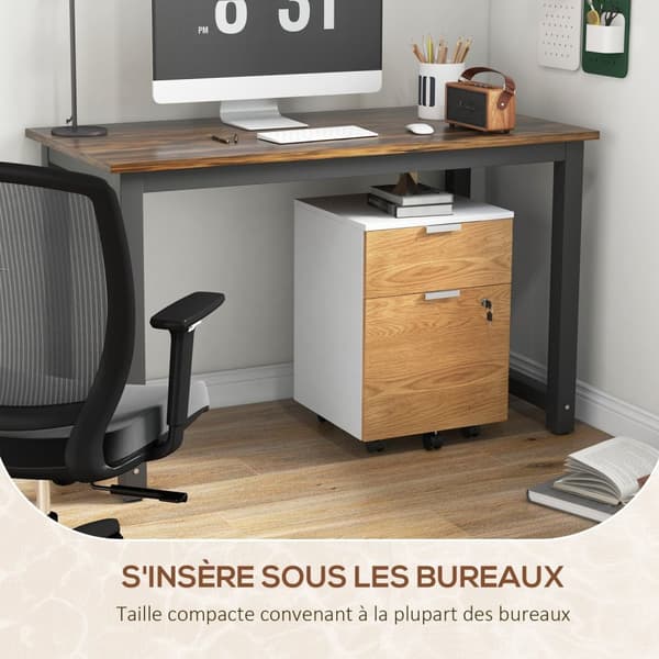 Rootz Office Drawer Storage Cabinet - Arkiveringsskab - Låseskuffer - Sikker dokumentopbevaring - 42 cm x 40 cm x 60 cm