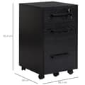 Miniatyrbillede 3 af 7: Rootz Office Storage Cabinet - Arkiveringsskab - Mobile Office Storage - Lockable skuffe - 39,2L x 40W x 65,4h cm - Perfekt organisationsløsning