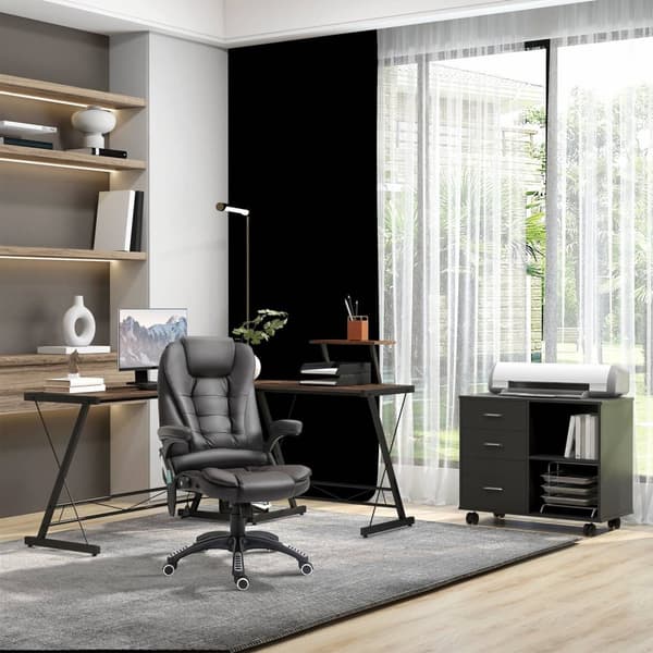 Rootz Printer Stand Office Organizer - Printer Cart - Arkiveringsskab - Holdbar brug - 80 cm x 40 cm x 65 cm