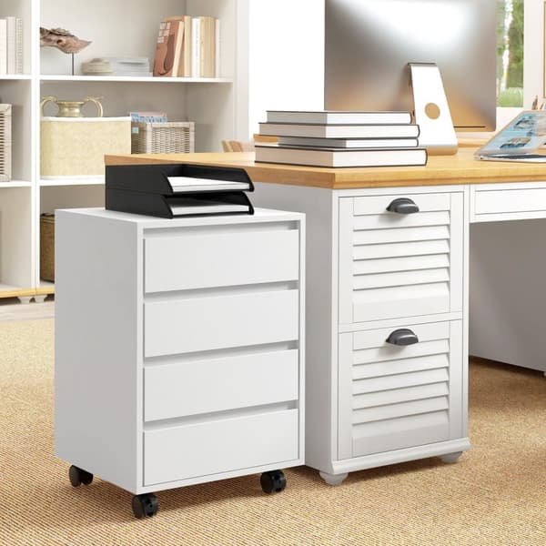Rootz Office Cabinet - Office Shelf - Rolling Drawer Unit - riklig förvaring - 46 cm x 40 cm x 65 cm