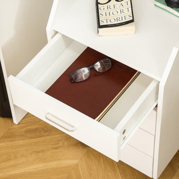 Rootz Rolling Office Container - Desk Storage - Mobile skåp - 4 lådor - 40L x 36W x 65H cm - Modern design - enkel rörlighet