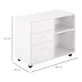 Pikkukuva 3 / 7: Rootz Printer Stand - Office Organizer - Multi -Storage - E1 -hiukkaslevy - 80 cm x 40 cm x 65cm