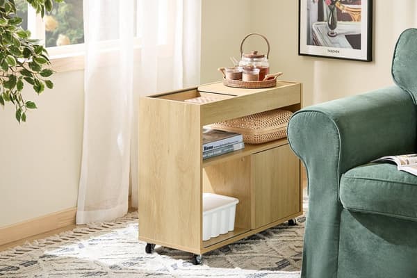 Rootz Rolling File Cabinet - Mobile Arkivskåp - Lagringsenhet - Easy Document Access - 30x60x30cm