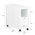 Miniatyrbillede 5 af 8: Rootz Mobile Arkiverskab - Dokumentopbevaring - Office Organizer - Easy Access skuffer - 31x60x70cm - MDF & Glass - 5 hjul til mobilitet