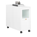 Miniatyrbillede 1 af 8: Rootz Mobile Arkiverskab - Dokumentopbevaring - Office Organizer - Easy Access skuffer - 31x60x70cm - MDF & Glass - 5 hjul til mobilitet