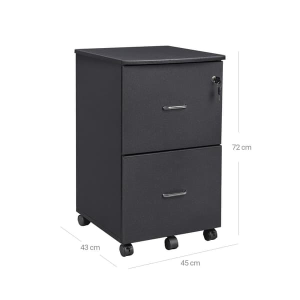 Rullecontainer, LCD27BKV1, 43x45x72 cm, Sort