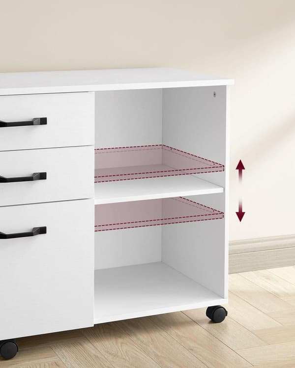 Rullcontainer, OFC041B01, 40x80 cm, Vit