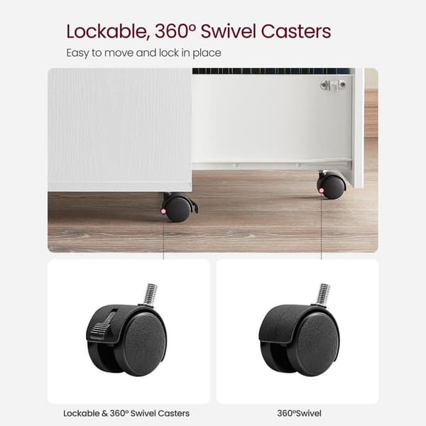 Rullcontainer, LCD027W46, 44.5x43 cm, Vit