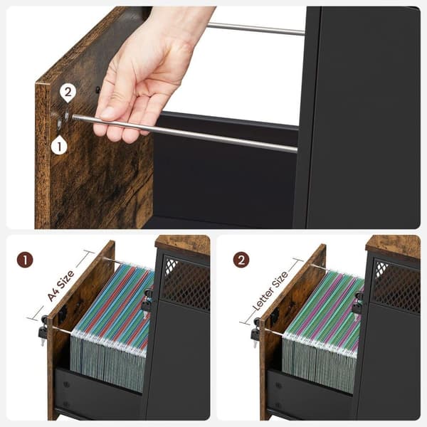 Rullecontainer, OFC077B02, 44x42 cm, Brun-Sort