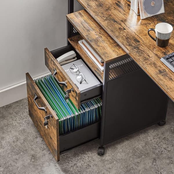 Rullecontainer, OFC077B02, 44x42 cm, Brun-Sort