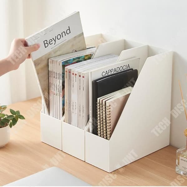 TD® Solid Color Plast Filhållare Student Skrivbord Kontor Filförvaring Box Book Organizer