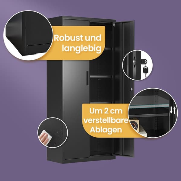 Arkivskab - Multifunktionelt opbevaringsskab til hjemme- eller kontor