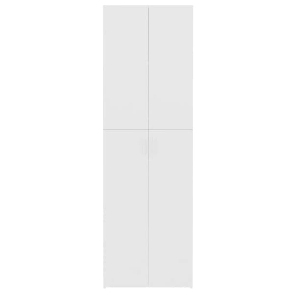 Kontorsskåp vit 60x32x190 cm konstruerat trä
