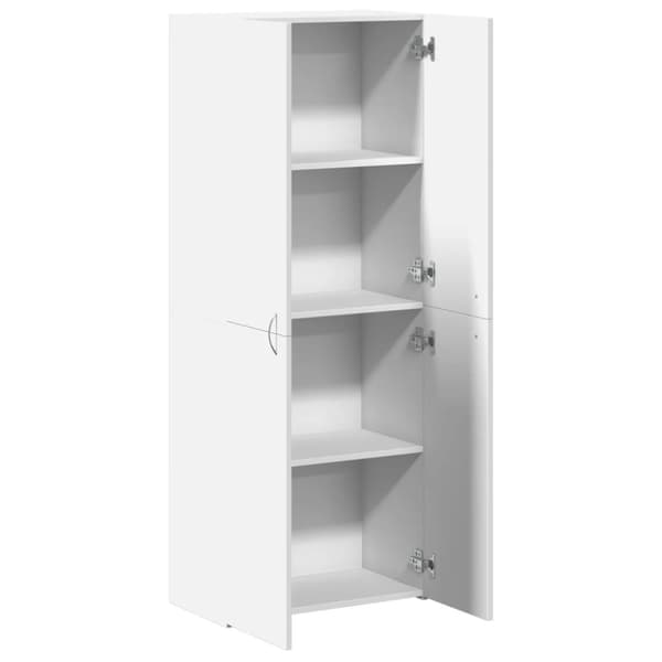 Dokumentskåp vit 60x32x153 cm konstruerat trä