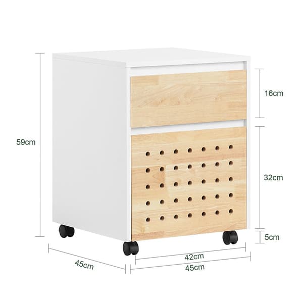 Mobil Filing Cabinet, ASK06-WN, 45x45x59 cm, Træ