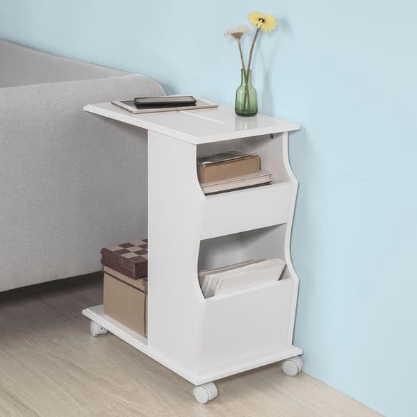 Sofabord, FBT67-W, 31x53x63 cm, Hvid