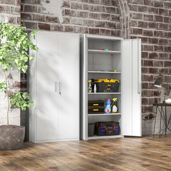 Rootz File Cabinet - Office Cabinet - Lagringshyllor - Metall - Hållbar och säker - 80B x 40T x 180H cm