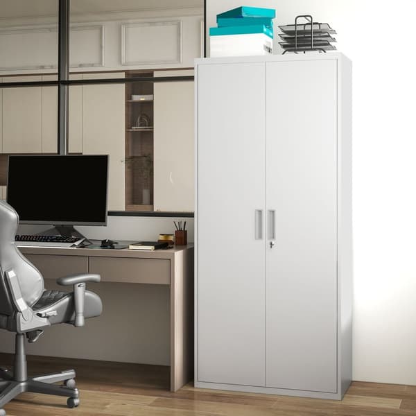 Rootz File Cabinet - Office Cabinet - Lagringshyllor - Metall - Hållbar och säker - 80B x 40T x 180H cm