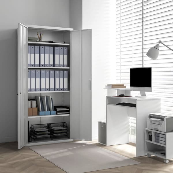 Rootz File Cabinet - Office Cabinet - Lagringshyllor - Metall - Hållbar och säker - 80B x 40T x 180H cm