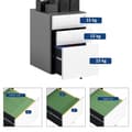 Miniatyrbillede 8 af 10: Rootz File Cabinet - Roll Container - Office Storage - Secure & Durable - Steel Housing - 39x48x59 cm, hvid og grå