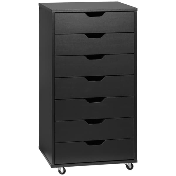 Rootz Office Container on Rolls - Office Organizer - Lagringsenhet - 7 lådor - Mobil med bromsar - 47,5 cm x 39,5 cm x 90 cm