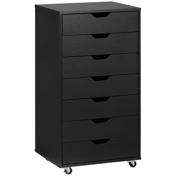 Rootz Office Container on Rolls - Office Organizer - Lagringsenhet - 7 lådor - Mobil med bromsar - 47,5 cm x 39,5 cm x 90 cm