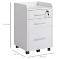 Pikkukuva 3 / 6: Rootz Office Storage Container - Office Organizer - Mobile -tiedostokaappi - Lukittava laatikko, helppo liikkuvuus - 39,2 cm x 40cm x 65,4 cm