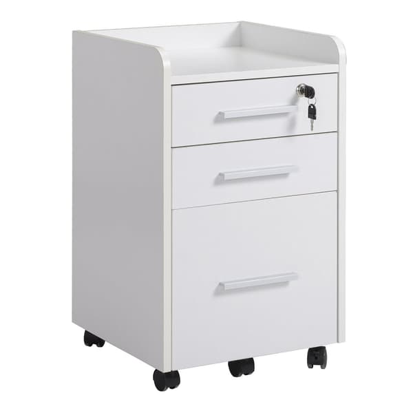 Rootz Office Storage Container - Office Organizer - Mobile -tiedostokaappi - Lukittava laatikko, helppo liikkuvuus - 39,2 cm x 40cm x 65,4 cm