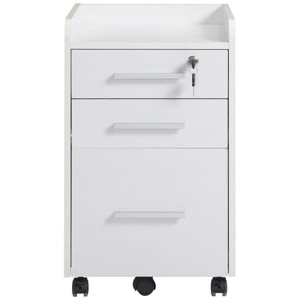 Rootz Office Storage Container - Office Organizer - Mobile -tiedostokaappi - Lukittava laatikko, helppo liikkuvuus - 39,2 cm x 40cm x 65,4 cm