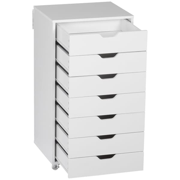 Rootz Roll Container Office Furniture - 7 skuffe Organizer - Dokumentkabinet - Let mobilitet - 47,5b x 39,5t x 90 timer cm