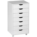 Miniatyrbillede 6 af 6: Rootz Roll Container Office Furniture - 7 skuffe Organizer - Dokumentkabinet - Let mobilitet - 47,5b x 39,5t x 90 timer cm