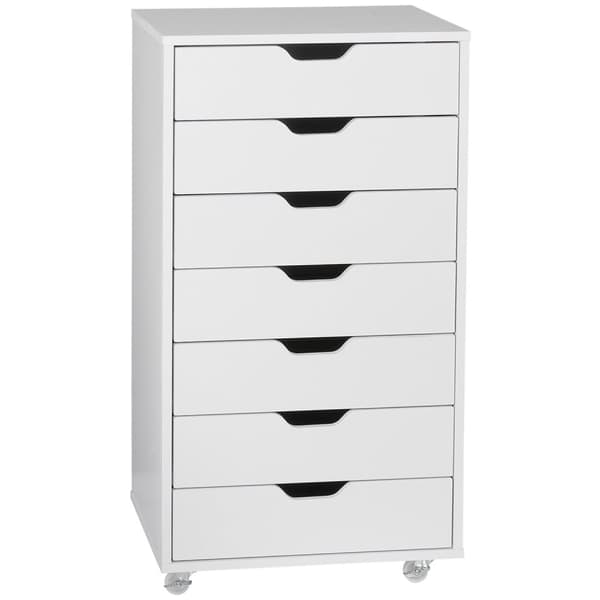 Rootz Roll Container Office Furniture - 7 skuffe Organizer - Dokumentkabinet - Let mobilitet - 47,5b x 39,5t x 90 timer cm