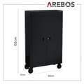 Miniatyrbillede 9 af 11: Arkivskab_garageskab 155 x 90 x 40 cm med hjul