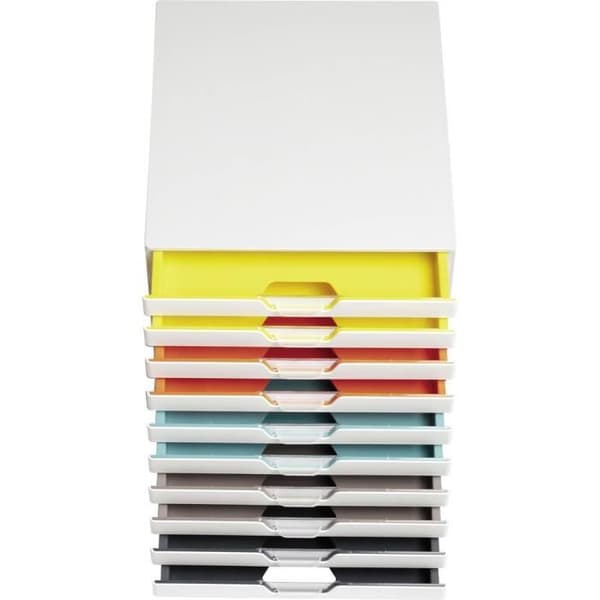 Hållbar VARICOLOR MIX 10 - 7630 763027 Lådenhet vit DIN A4, DIN C4, folio, bokstav Antal lådor: 10