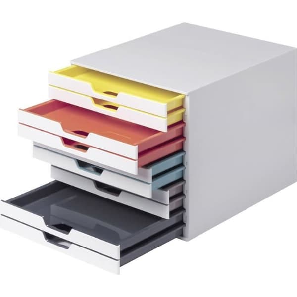 Hållbar VARICOLOR MIX 10 - 7630 763027 Lådenhet vit DIN A4, DIN C4, folio, bokstav Antal lådor: 10