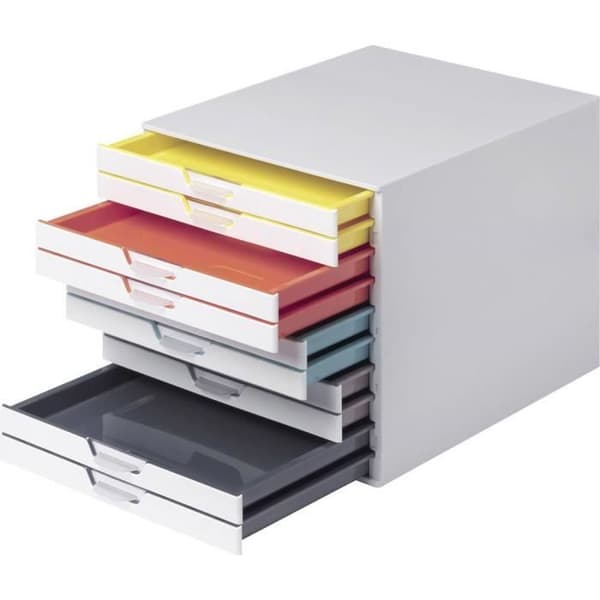 Hållbar VARICOLOR MIX 10 - 7630 763027 Lådenhet vit DIN A4, DIN C4, folio, bokstav Antal lådor: 10
