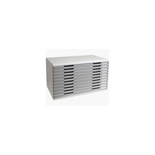 MODULO A3+ arkivblock 10 lådor 26 mm Ljusgrå/grani